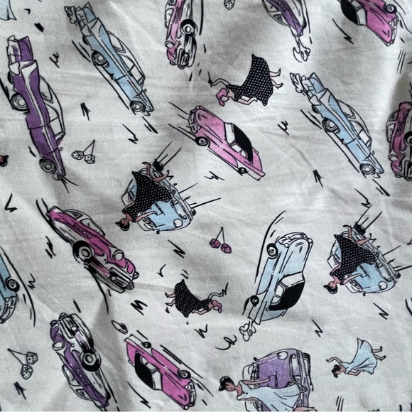 Collectif London 50s Car Print Swing Skirt – Size 3XL (UK 20) - Picture 15 of 15